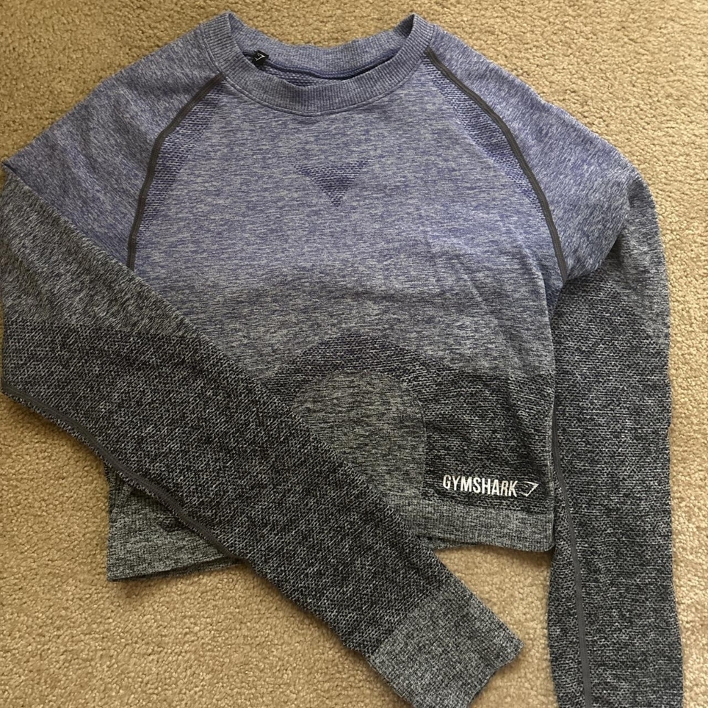 Gymshark Heathered Blue Long Sleeve Top